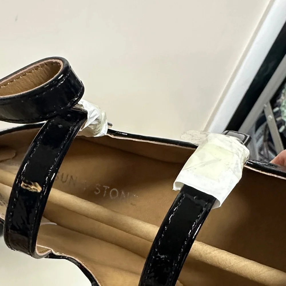 Sun + Stone Women's Cecillee Triple Strap Mary Jane Flats NWT